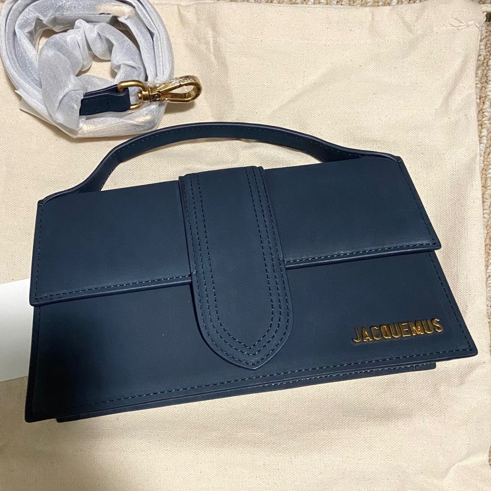 SOLD！New Jacquemus Le Grand Bambino Bag Navy